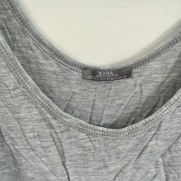 Zara Gray Flowy Tank Top - Picture 3 of 3